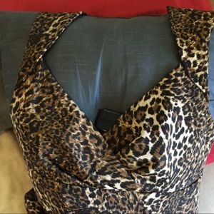 Leopard Pencil  Skirt dress 5  Pin up Retro madmen